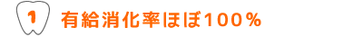 有給消化率ほぼ100%